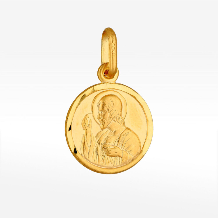 Zawieszka ze złota medalik z św. Krzysztofem