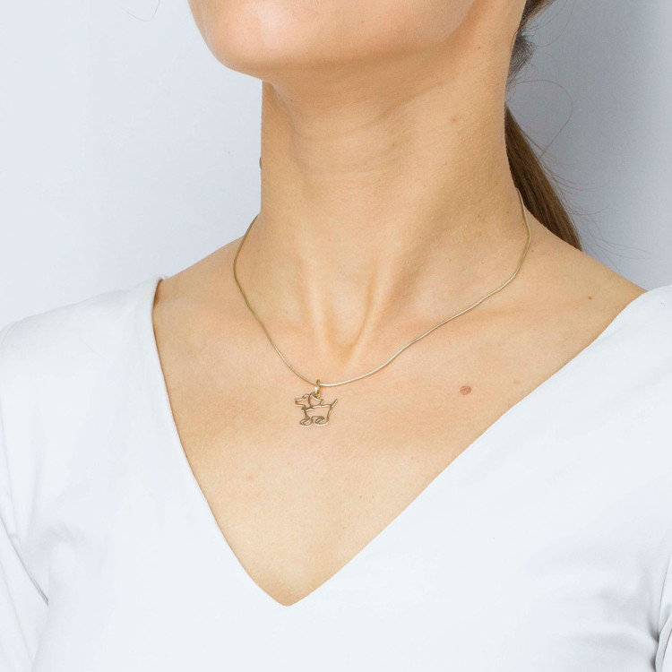 Zawieszka ze złota piesek