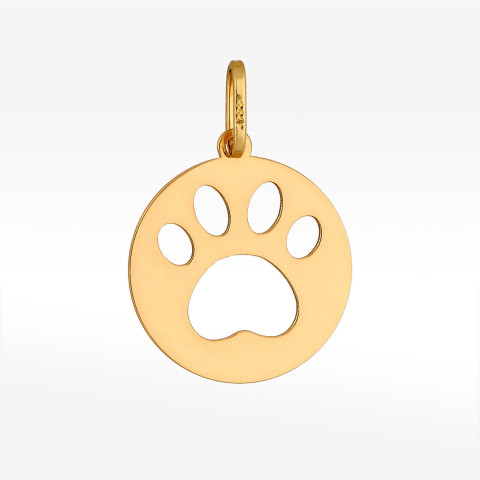 Zawieszka ze złota psia łapka