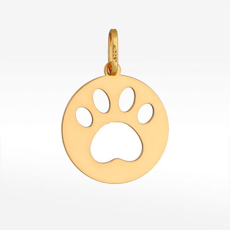 Zawieszka ze złota psia łapka