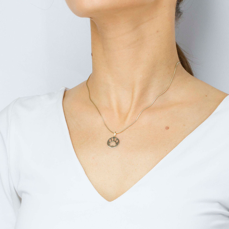 Zawieszka ze złota psia łapka