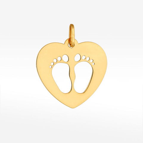 Zawieszka ze złota stópki dziecięce