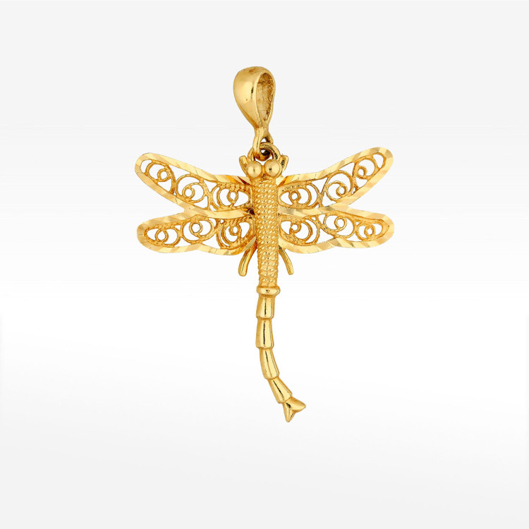 Zawieszka ze złota ważka