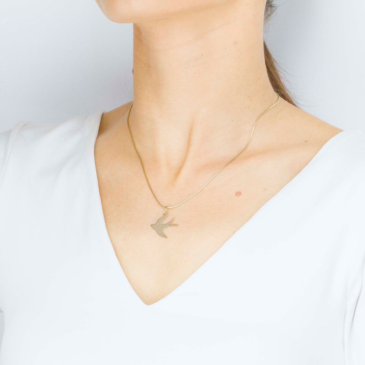 Zawieszka ze złota jaskółka