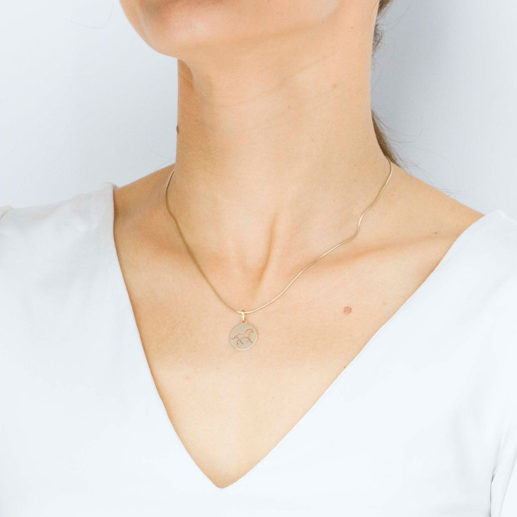 Zawieszka ze złota z koniem