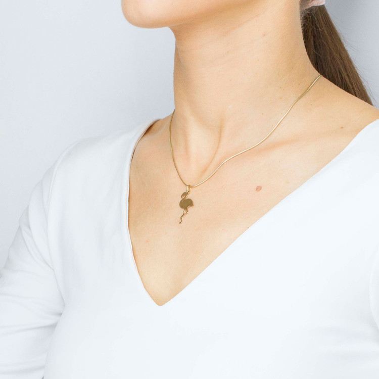 Zawieszka ze złota flaming