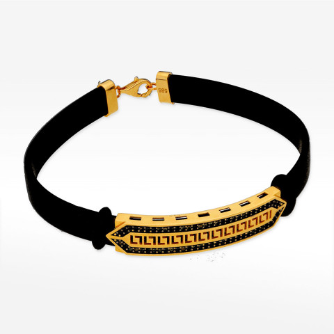 Bransoletka ze złota z wzorem greckim