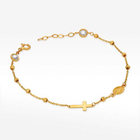 Bransoletka ze złota różaniec