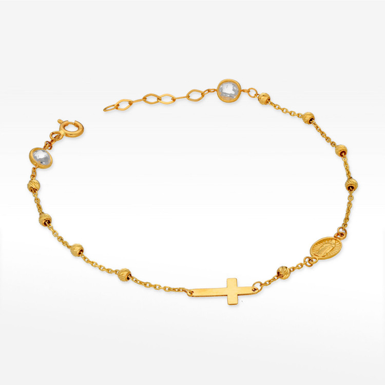 Bransoletka ze złota różaniec