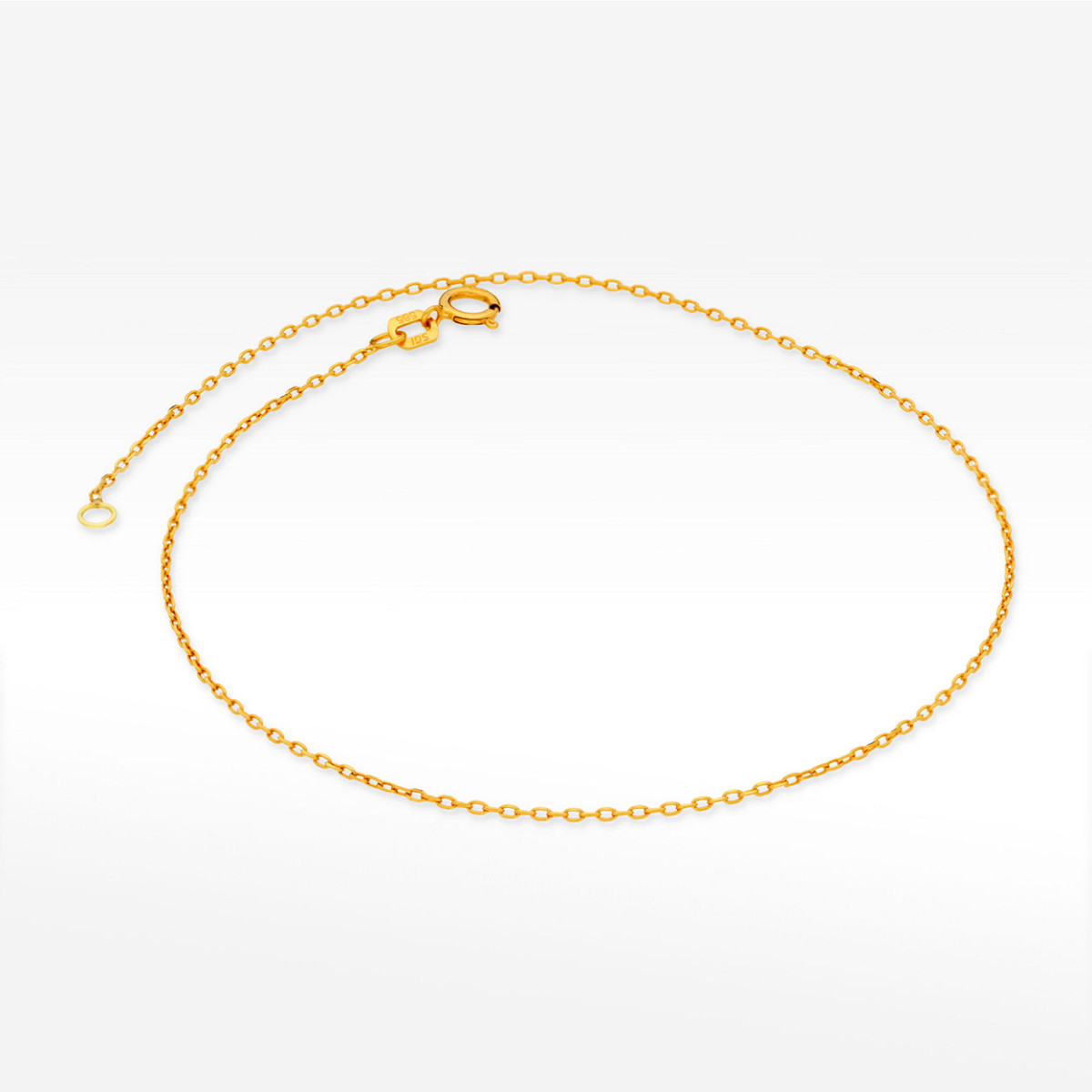 Bransoletka ze złota na nogę