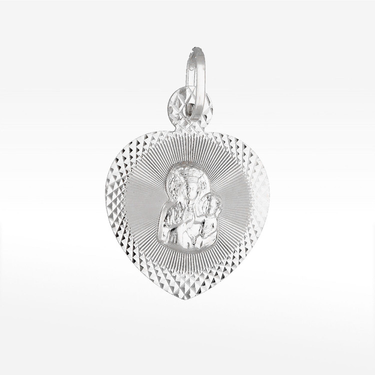 Zawieszka ze złota medalik z matką boską