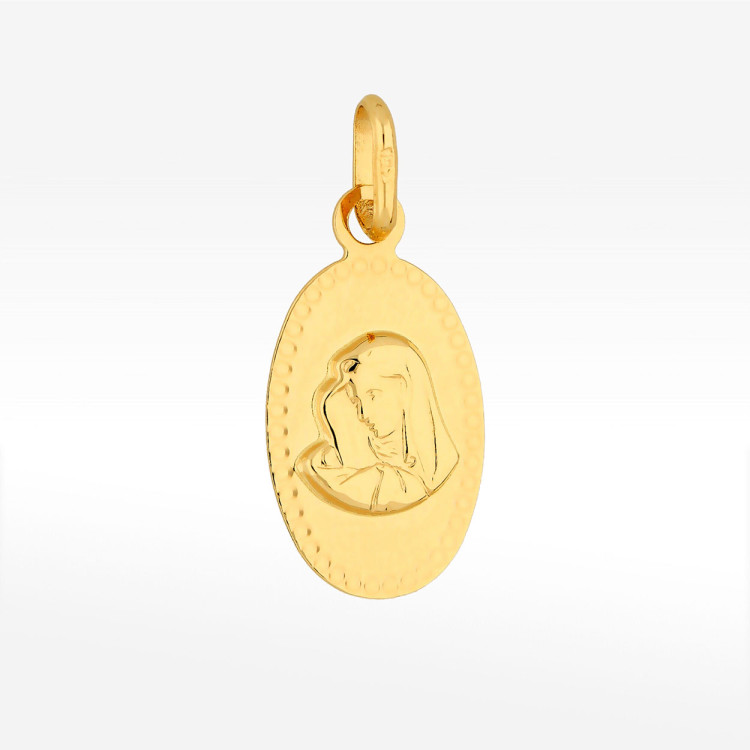 Zawieszka ze złota medalik z matką boską