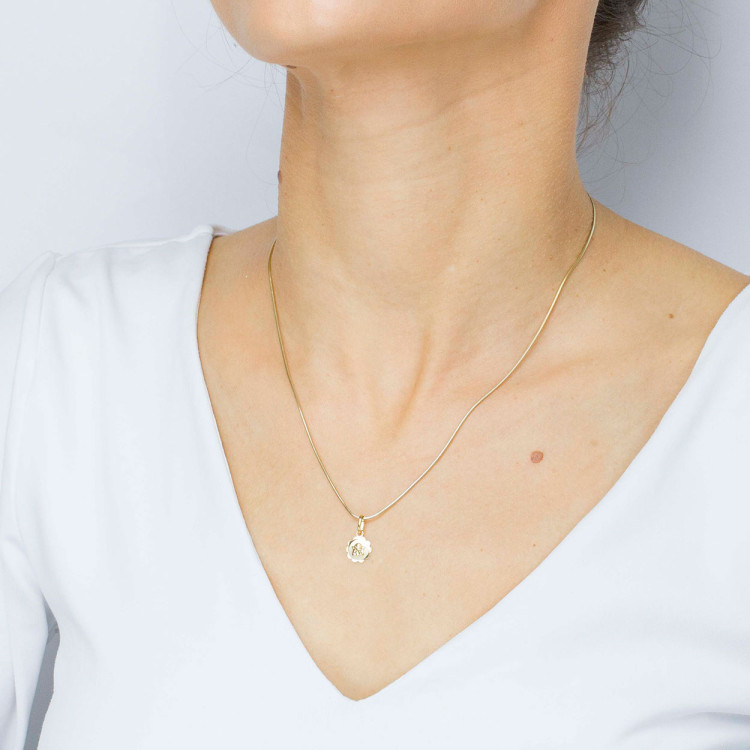 Zawieszka ze złota z aniołem