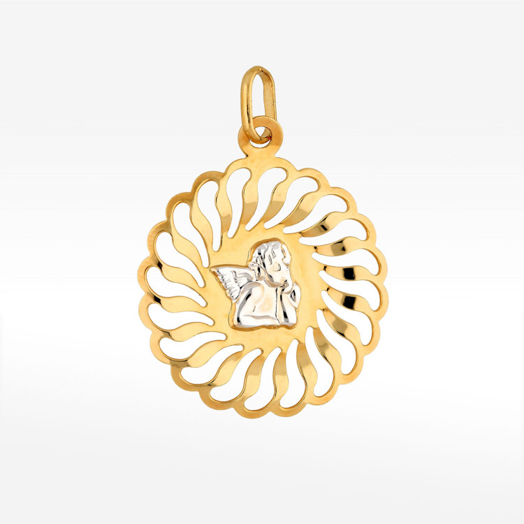 Zawieszka ze złota z aniołem