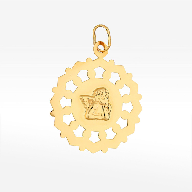 Zawieszka ze złota z aniołem
