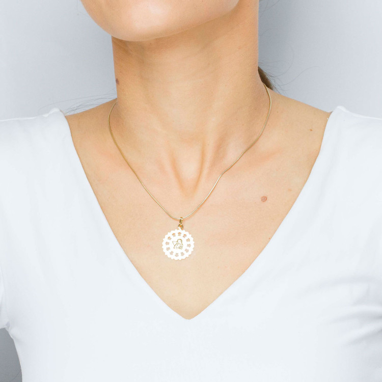 Zawieszka ze złota z aniołem