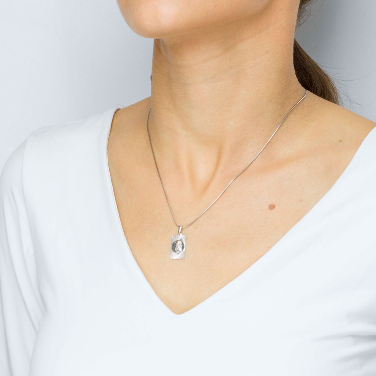 Zawieszka ze złota medalik z matką boską