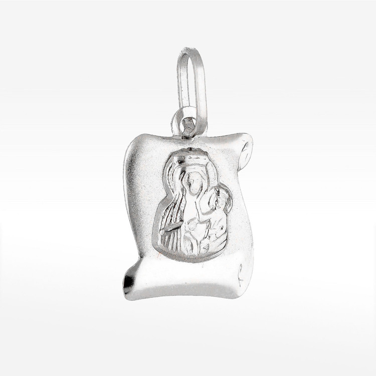 Zawieszka ze złota medalik z matką boską