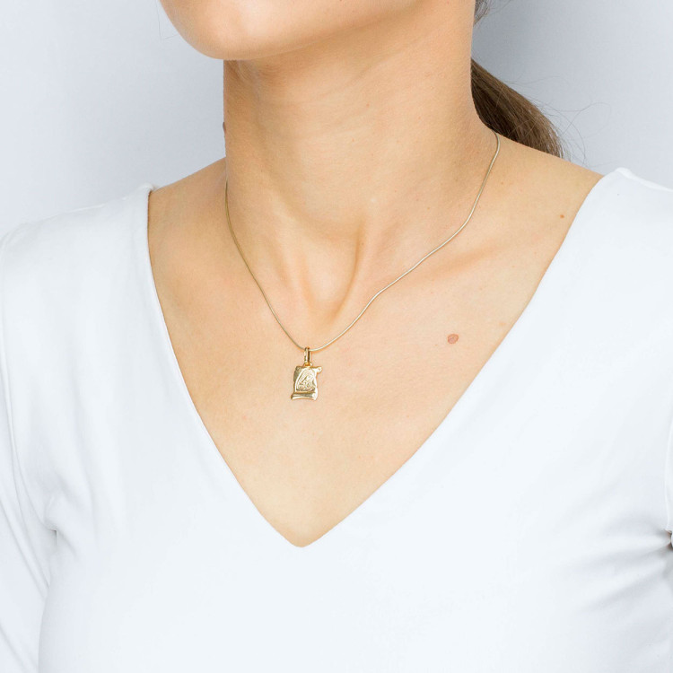 Zawieszka ze złota medalik z matką boską