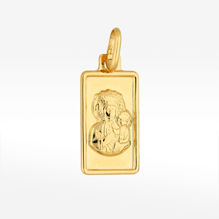 Zawieszka ze złota medalik z matką boską