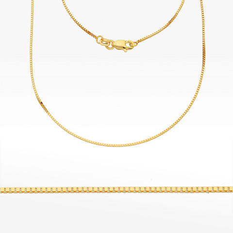 Łańcuszek ze złota kostka pełny