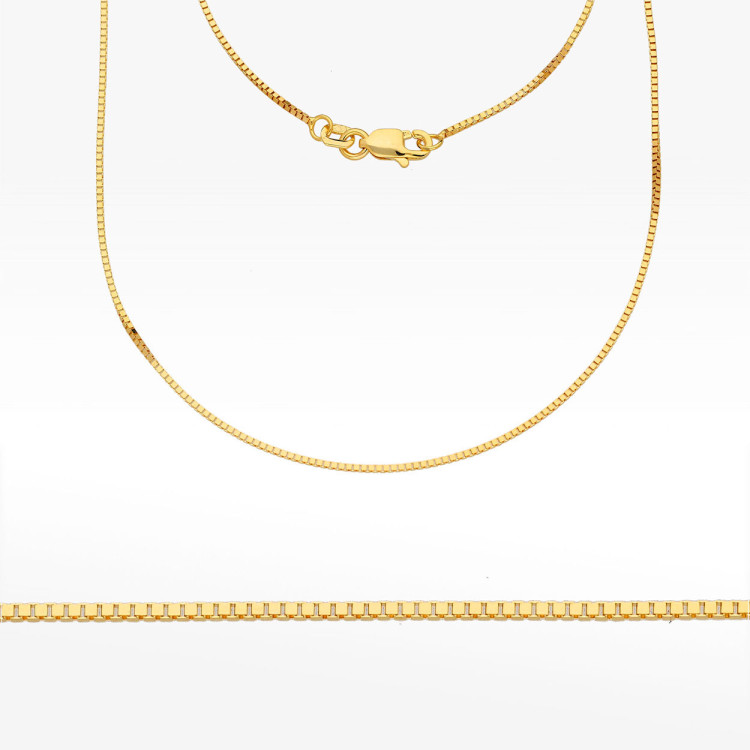 Łańcuszek ze złota kostka pełny