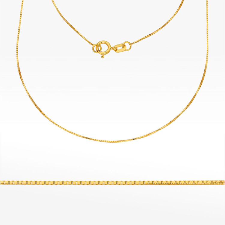 Łańcuszek ze złota kostka pełny