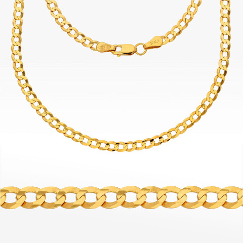 Łańcuszek ze złota pancerka pełny