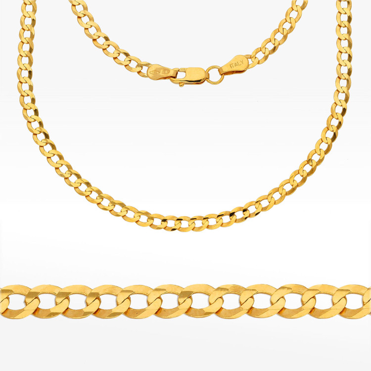 Łańcuszek ze złota pancerka pełny