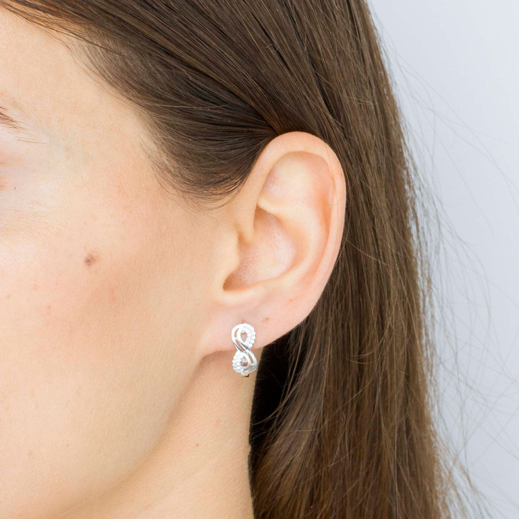 Kolczyki ze złota z białymi cyrkoniami