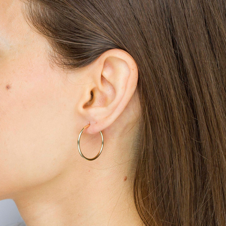 Kolczyki ze złota 2.5cm koła