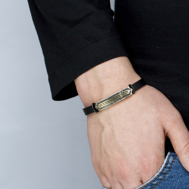 Bransoletka ze złota z wzorem greckim