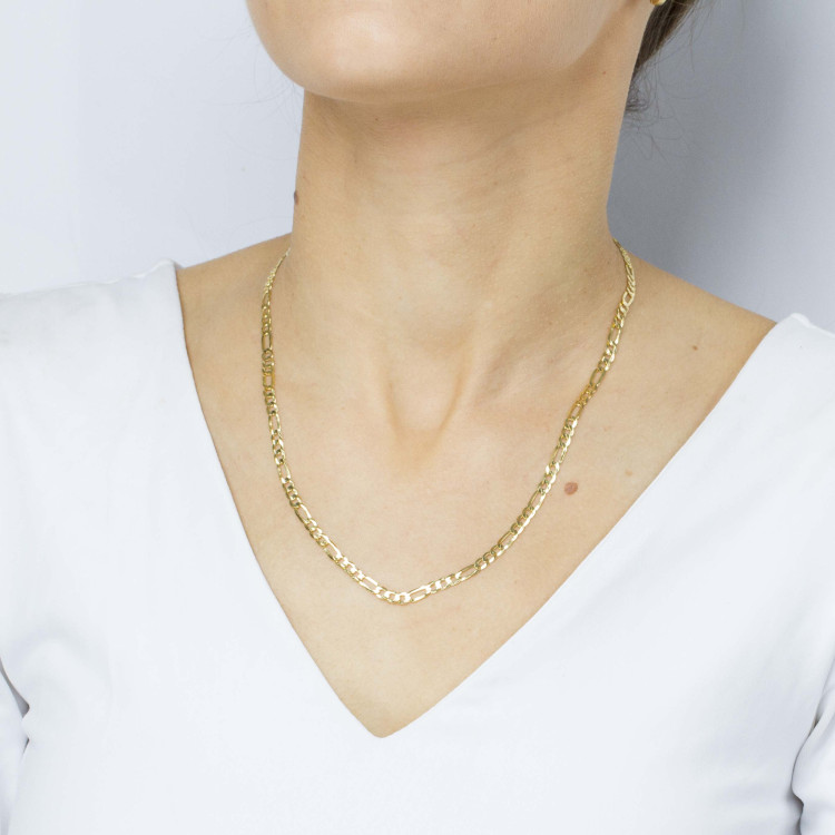 Łańcuszek ze złota figaro pełny