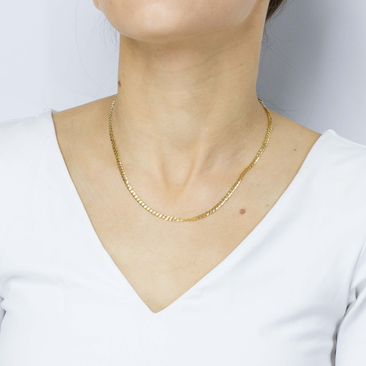 Łańcuszek ze złota pancerka pełny