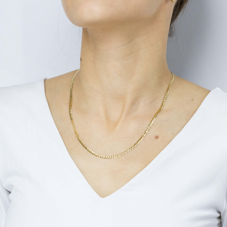 Łańcuszek ze złota pancerka pełny