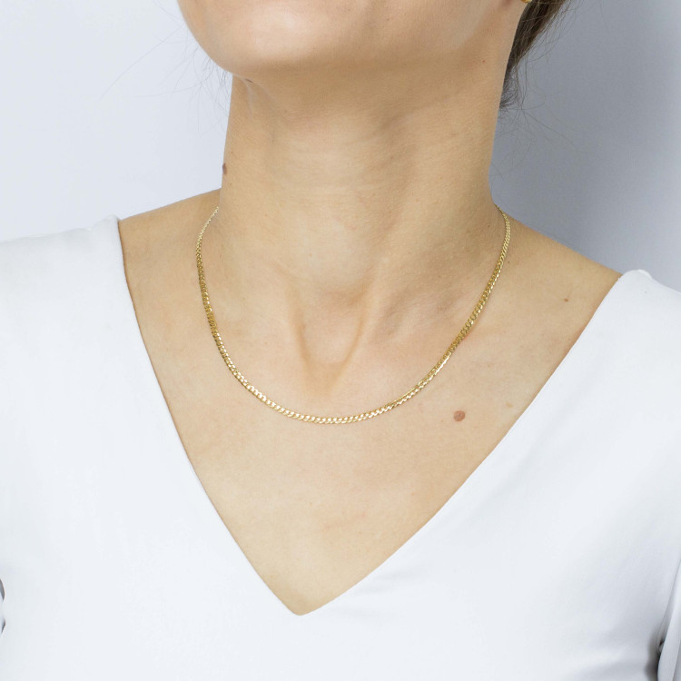 Łańcuszek ze złota pancerka pełny