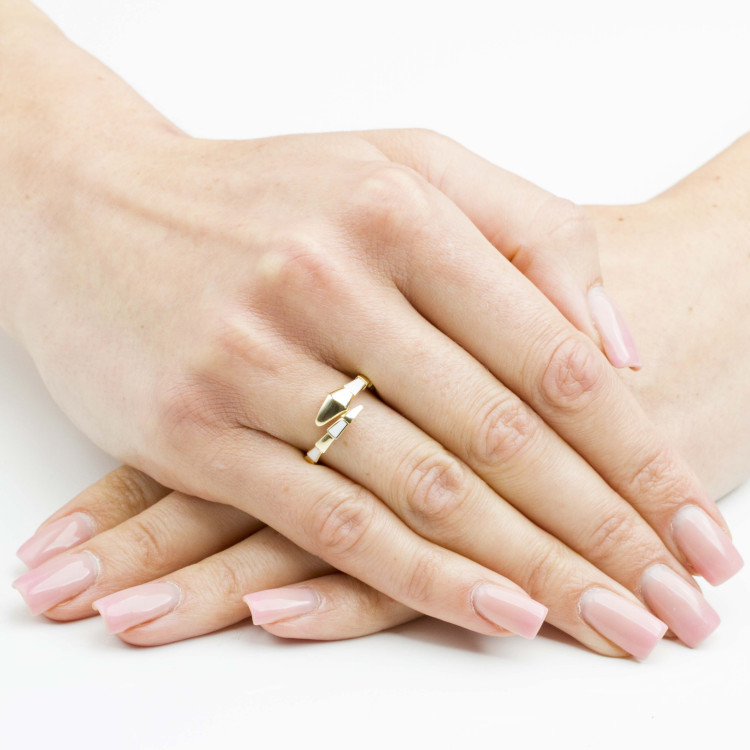 Pierścionek ze złota wąż