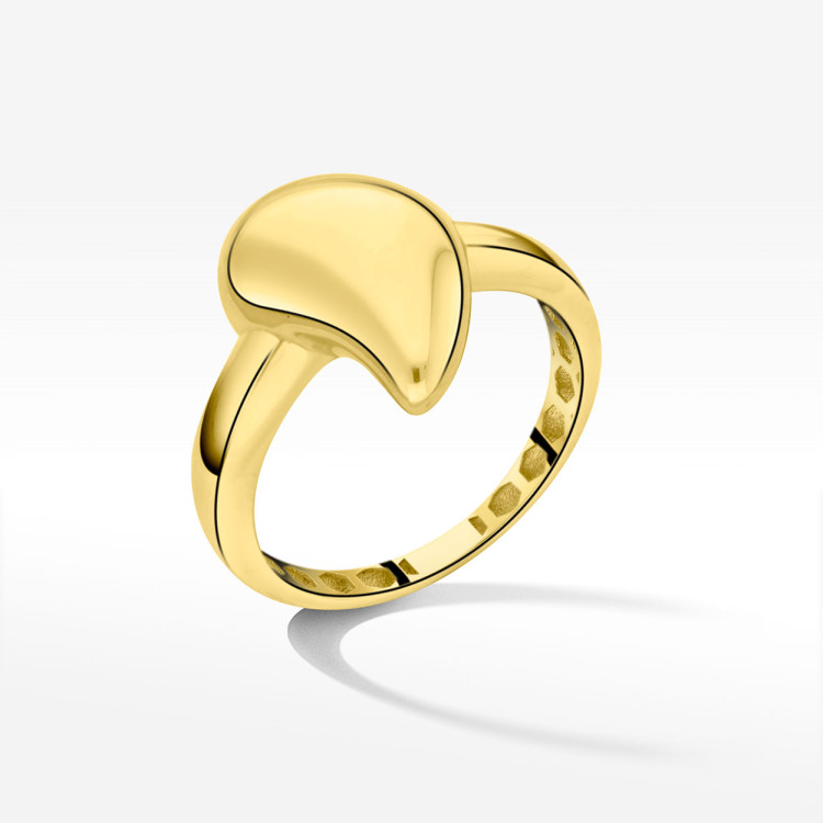 Pierścionek ze złota łezka