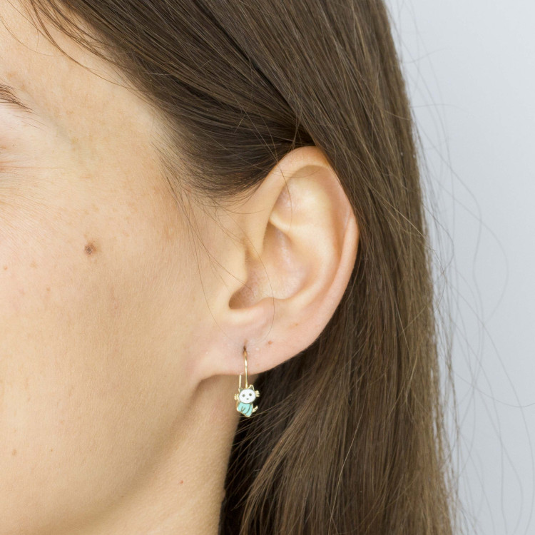 Kolczyki ze złota kotki