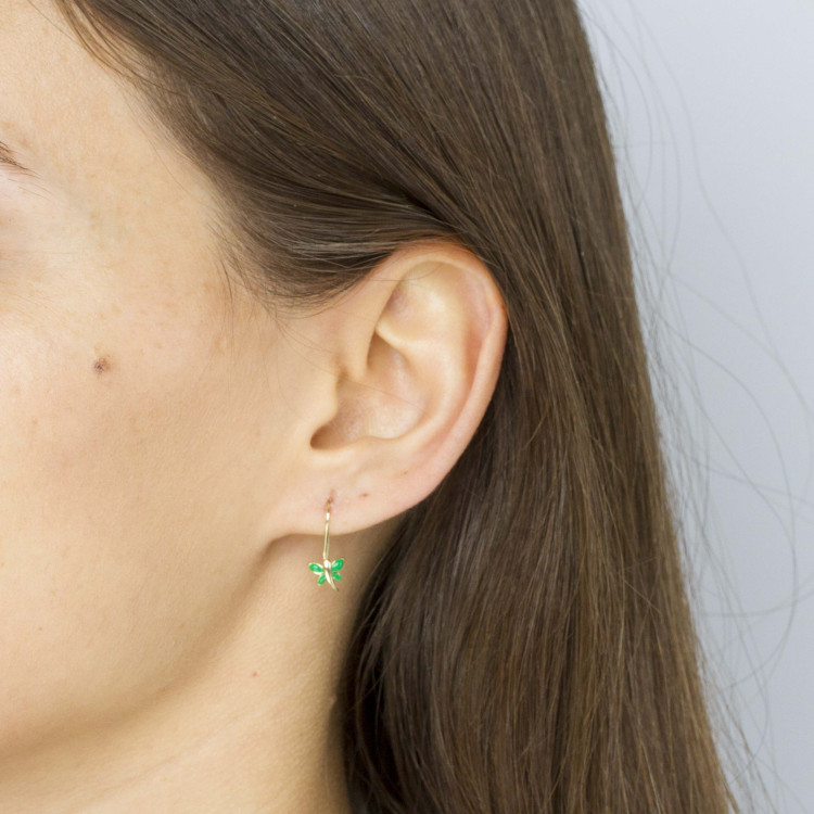 Kolczyki ze złota ważki