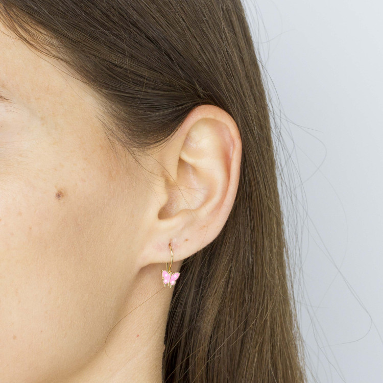 Kolczyki ze złota motylki