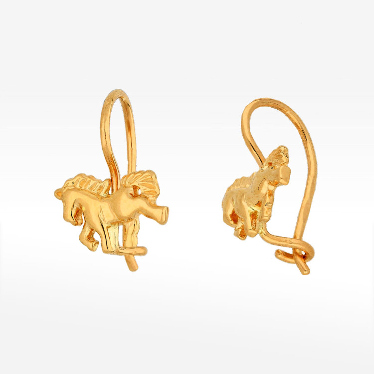 Kolczyki ze złota koniki
