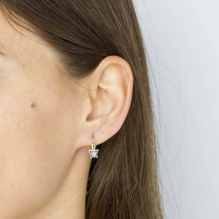 Kolczyki ze złota motylki