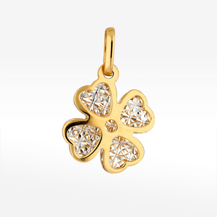 Zawieszka ze złota czterolistna koniczyna
