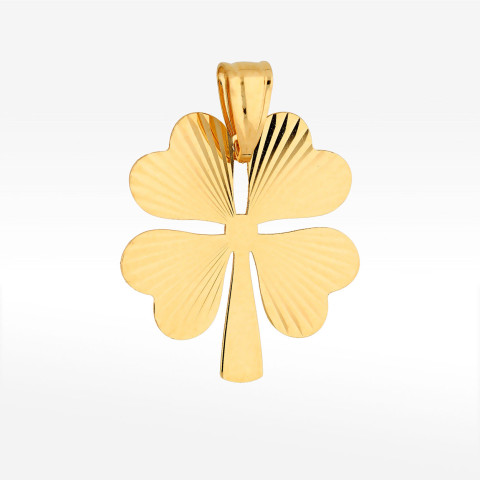 Zawieszka ze złota czterolistna koniczyna