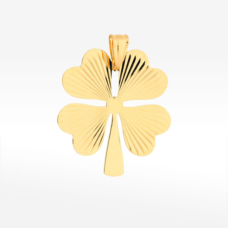 Zawieszka ze złota czterolistna koniczyna
