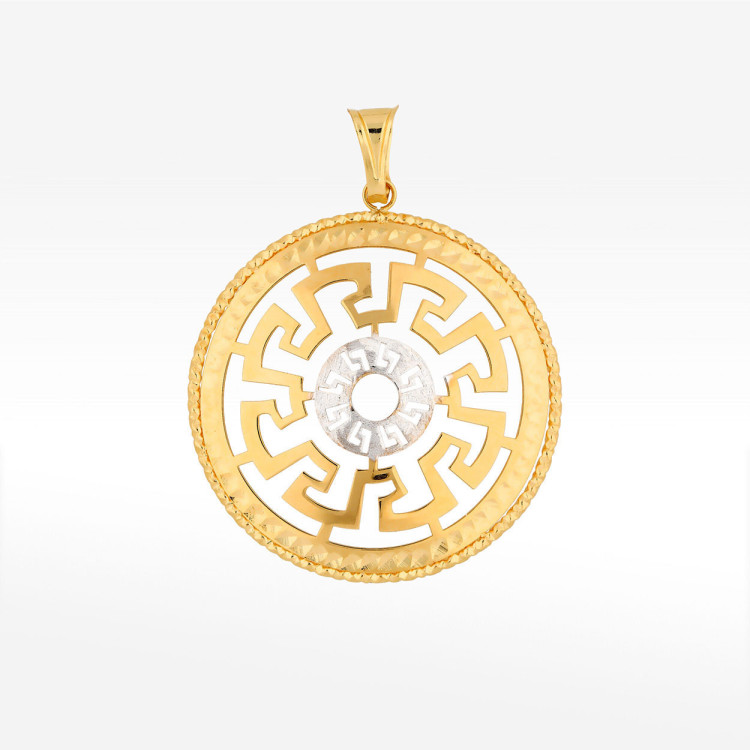 Zawieszka ze złota z wzorem greckim