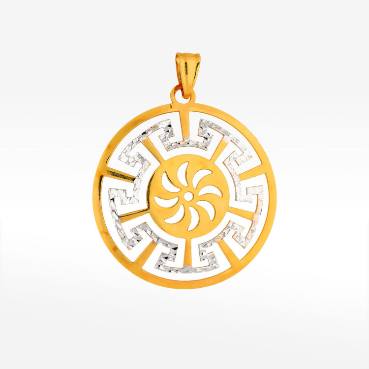 Zawieszka ze złota z wzorem greckim