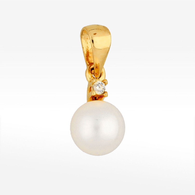 Zawieszka ze złota z perłą