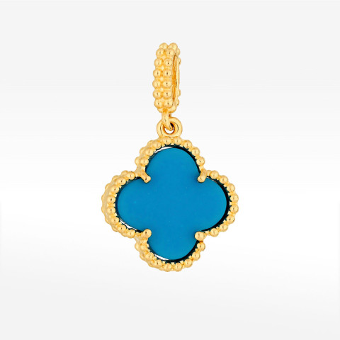 Zawieszka ze złota z turkusem